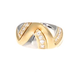 Vintage Bulgari Diamond Gold Ring