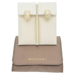 Boucles d'oreilles Bulgari en or jaune 18 carats et diamants