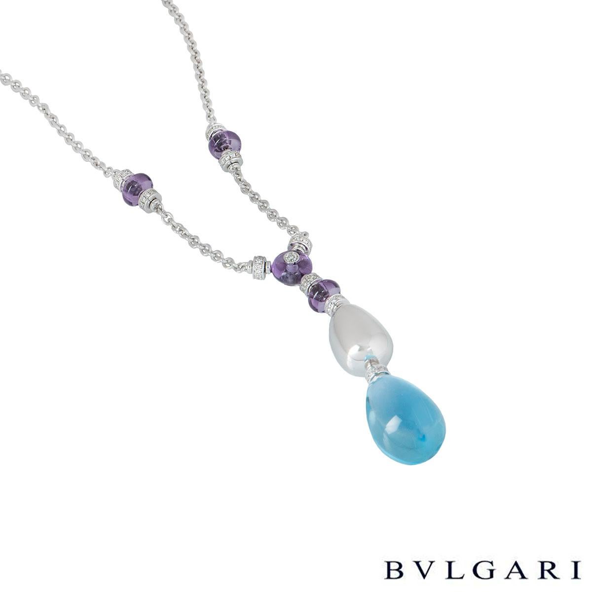 Women's Bulgari Diamond and Multi-Gem Mediterranean Eden Necklace