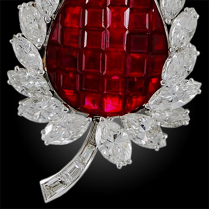 ruby brooches