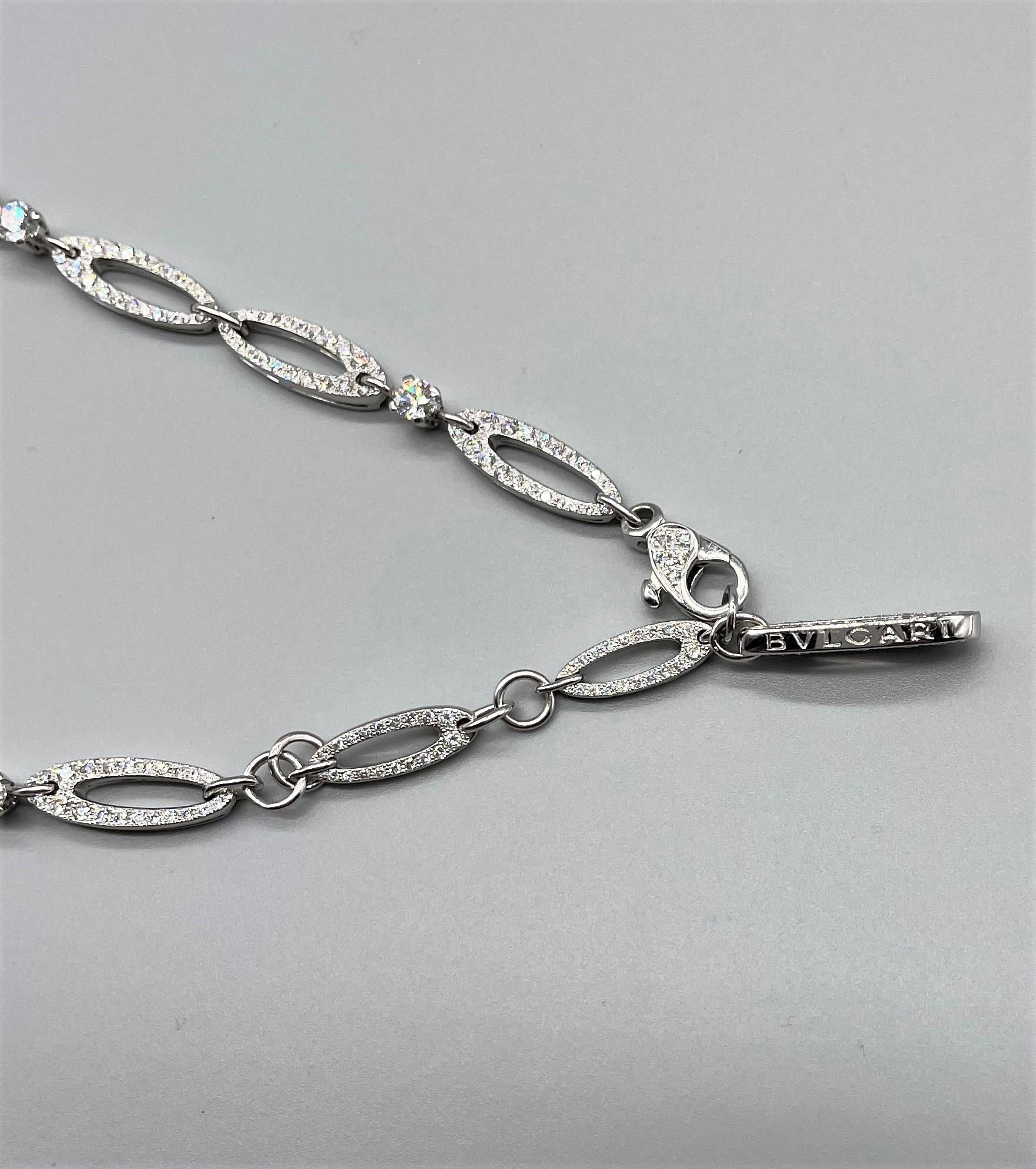 Bulgari Diamond Necklace in 18k Gold Elysium Collection For Sale 9