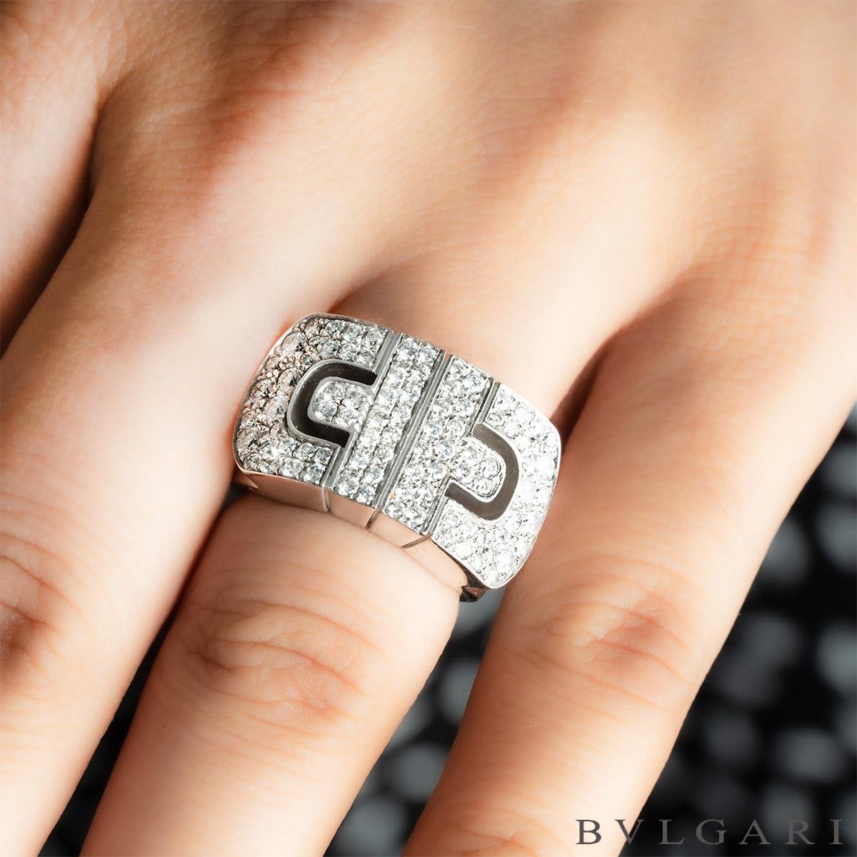 Women's Bulgari Diamond Parentesi Revolution Ring