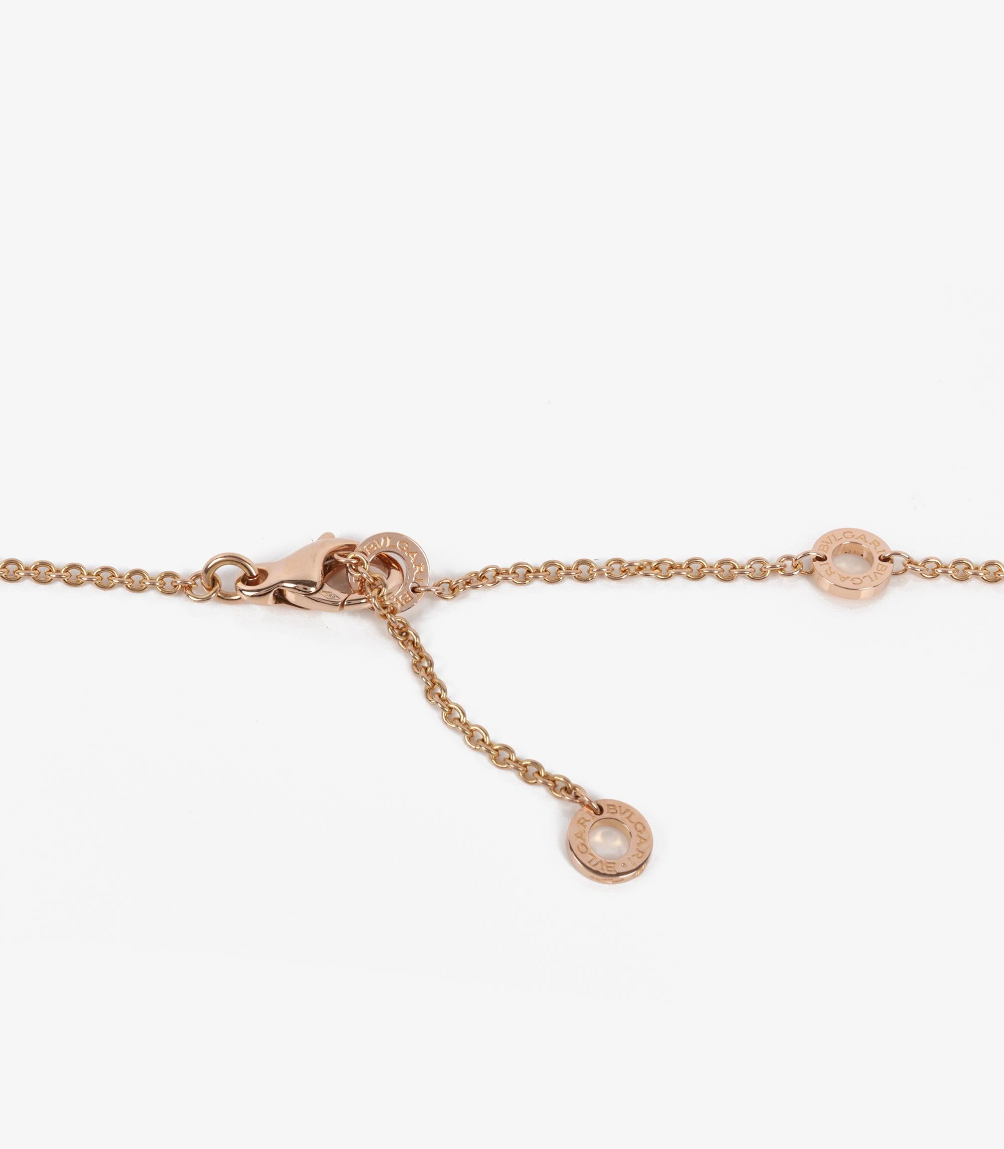 Taglio brillante Collana Bulgari con pavé di diamanti in oro rosa 18 ct B.Zero1 in vendita