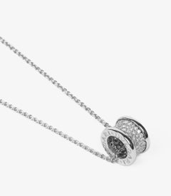 Collar Bulgari Pavé Diamantes Oro Blanco 18ct B.zero1