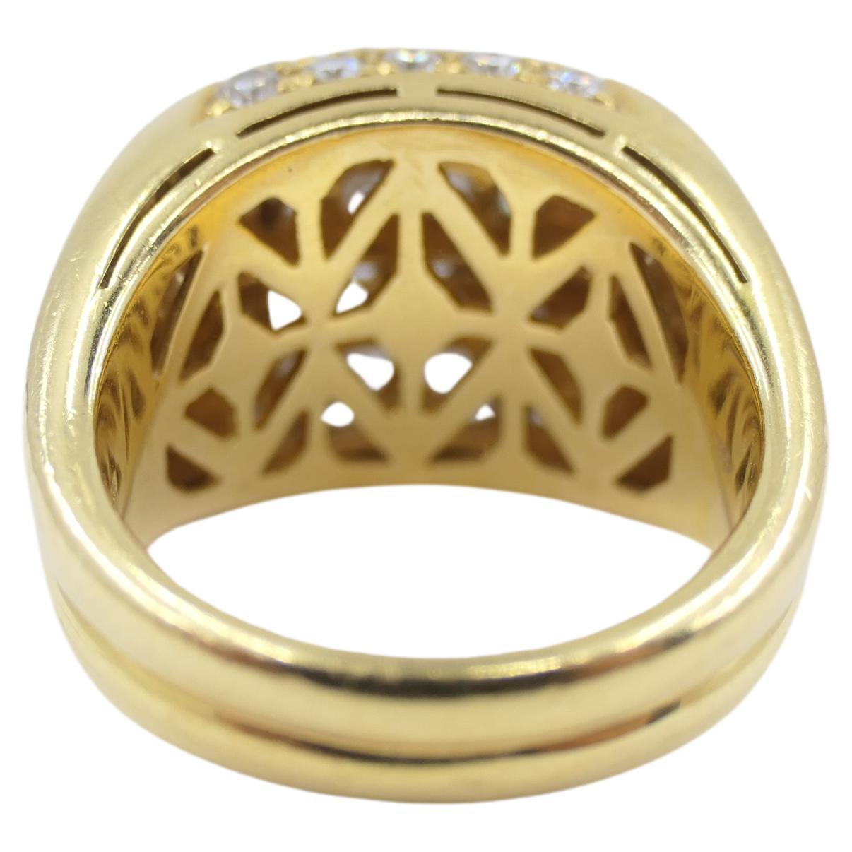 Women's Bulgari Diamond Ring Double Tronchetto For Sale