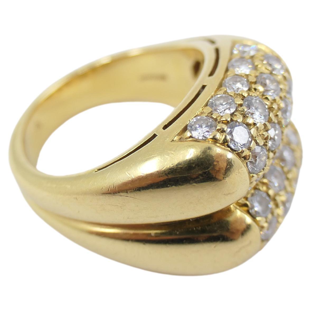 Bulgari Diamond Ring Double Tronchetto For Sale 1
