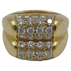 Used Bulgari Diamond Ring Double Tronchetto