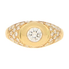 Bvlgari Diamond Engagement/Cocktail Ring in 18k Yellow Gold 