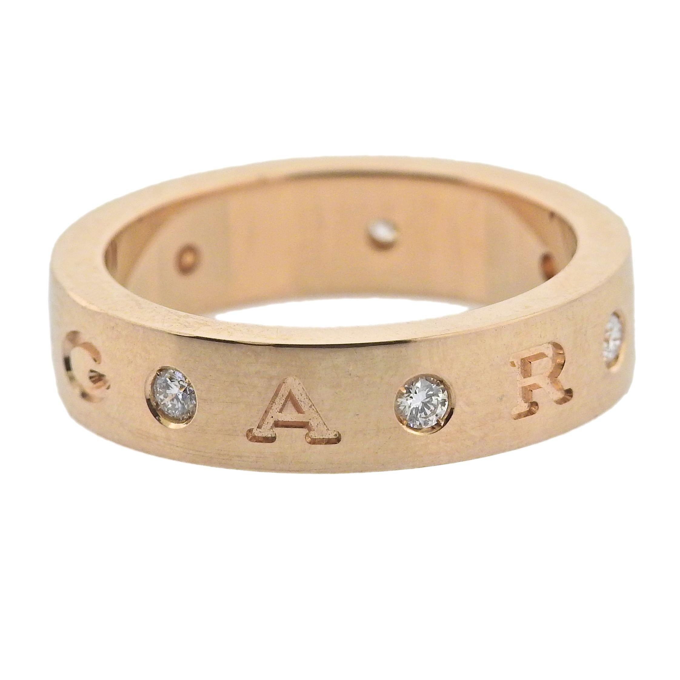 Diamant-Roségold-Ring 128811 von Bulgari (Rosenschliff) im Angebot