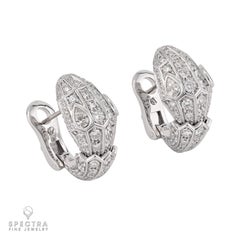 Orecchini Bulgari Serpenti con diamanti in oro bianco 18 carati