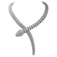 Bulgari Diamant-Serpenti-Halskette aus 18kt Weißgold
