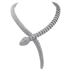 Collar Serpenti de Diamantes Bulgari de Oro Blanco de 18 quilates