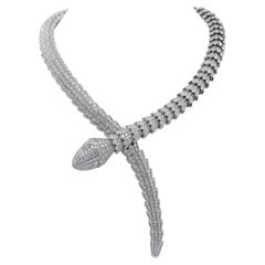 Bulgari Diamant-Serpenti-Halskette aus 18kt Weißgold