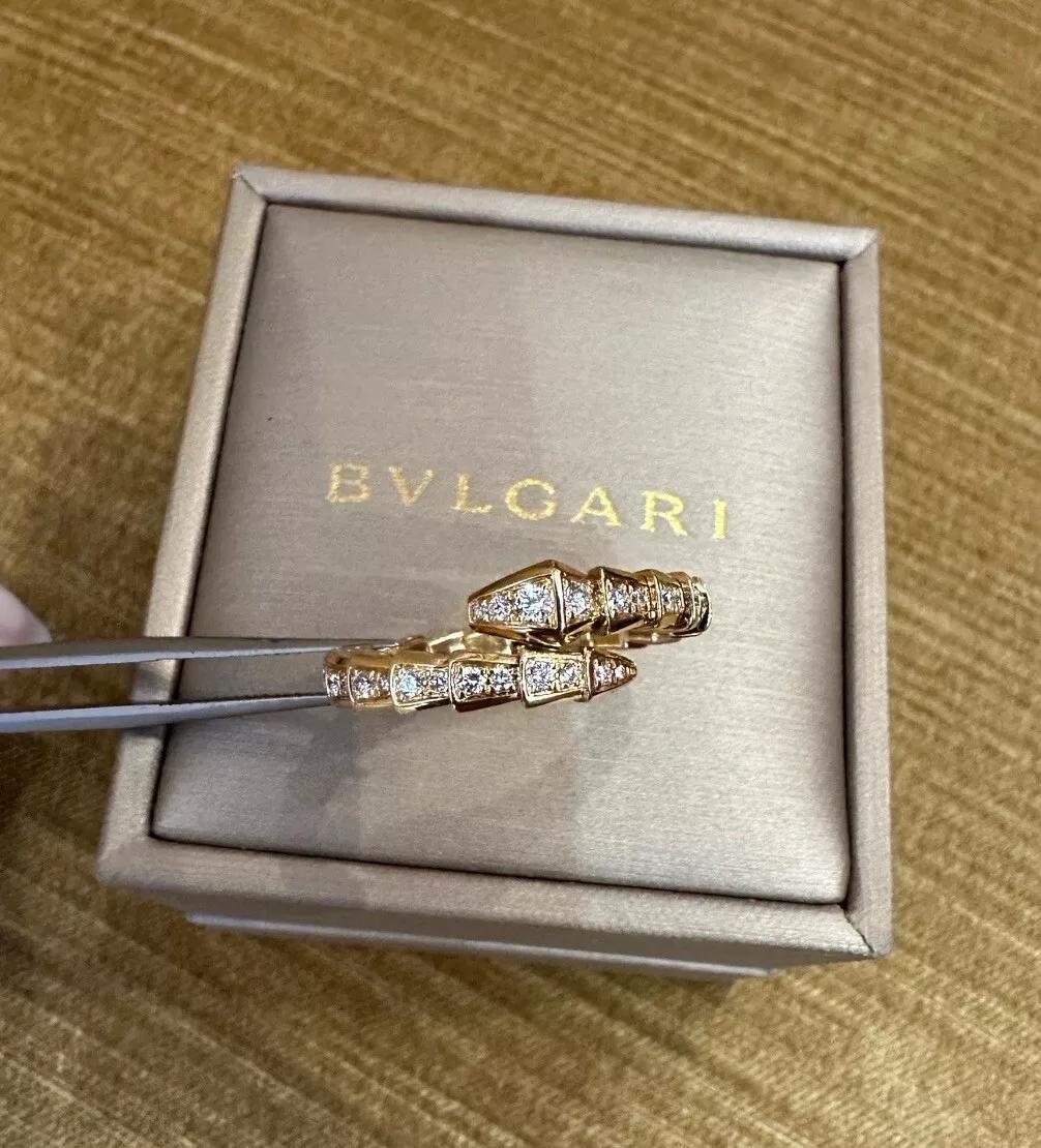 Bulgari Diamond Serpenti Viper Ring Size XXL in 18k Yellow Gold 3