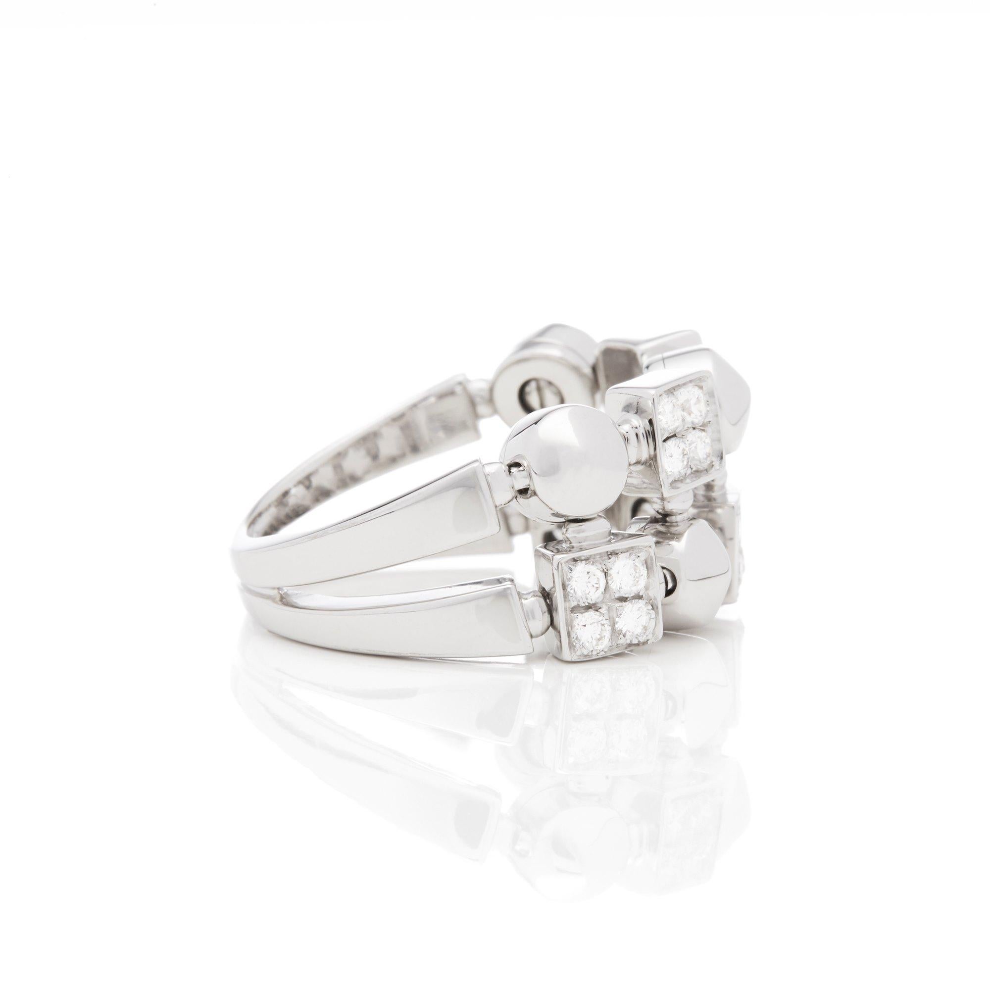 Anillo Lucéa Bulgari de oro blanco de 18 ct engastado con diamantes Moderno en venta
