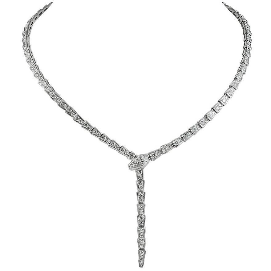 Bulgari Diamond Slim Serpenti Necklace