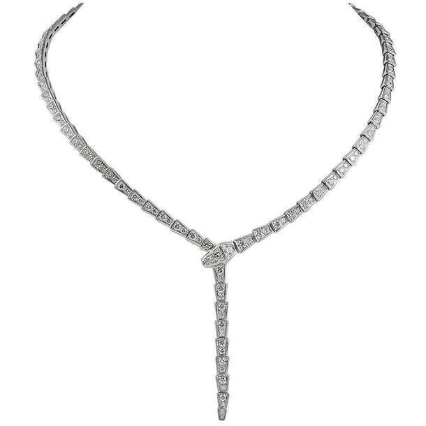 Bulgari Diamond Slim Serpenti Necklace at 1stDibs | bulgari serpenti ...
