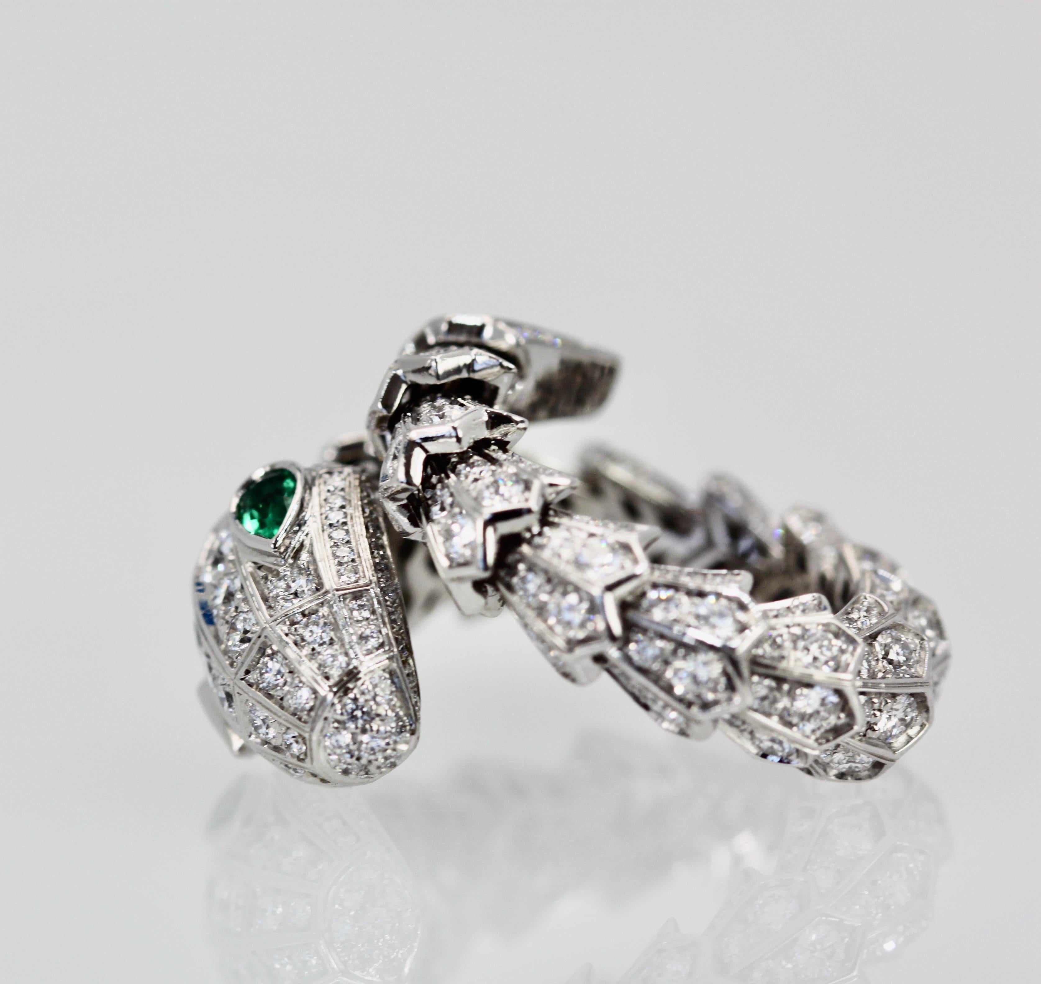 Artisan Bulgari Diamond Snake Ring
