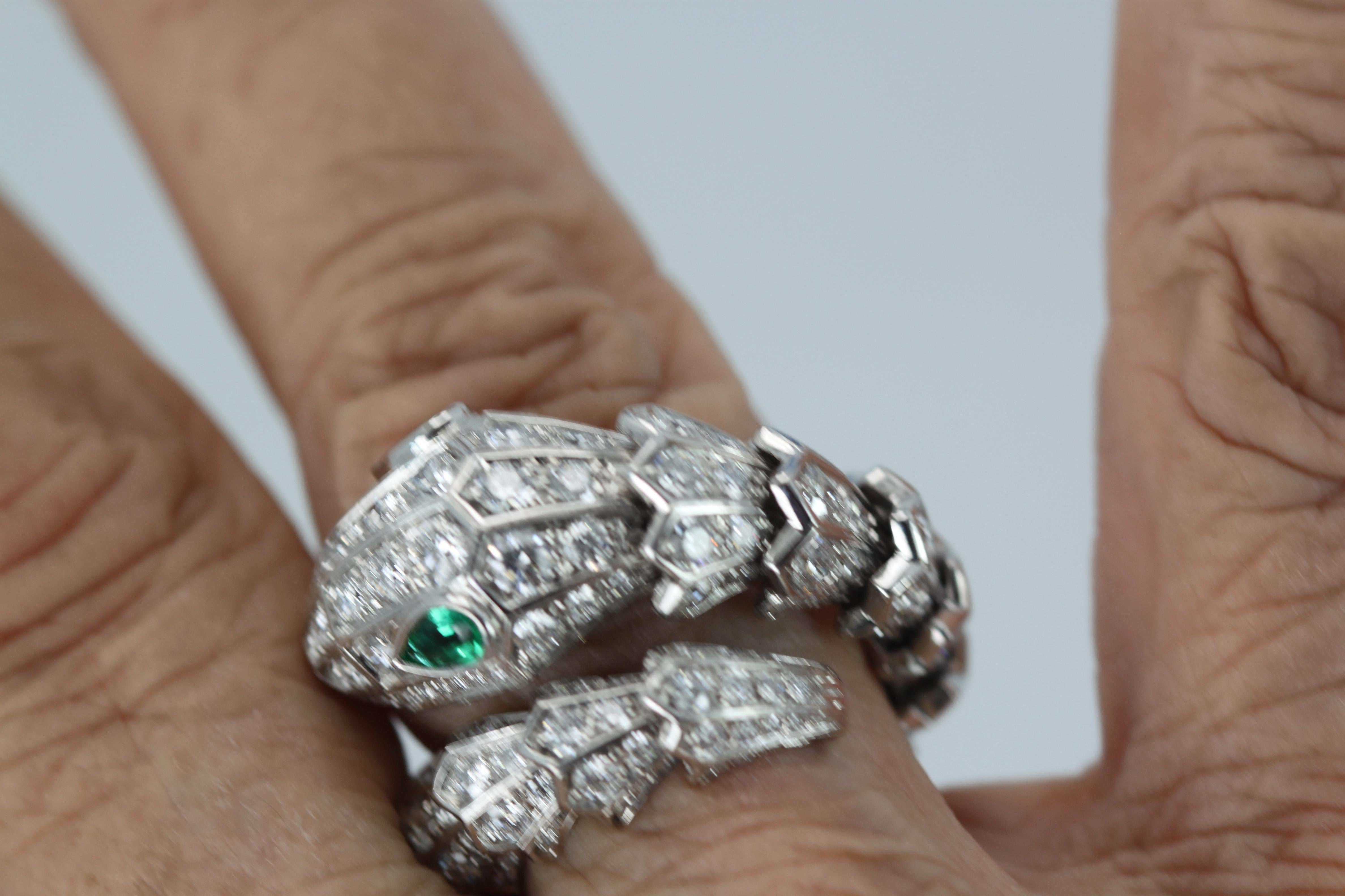 Bulgari Diamond Snake Ring In Excellent Condition In North Hollywood, CA