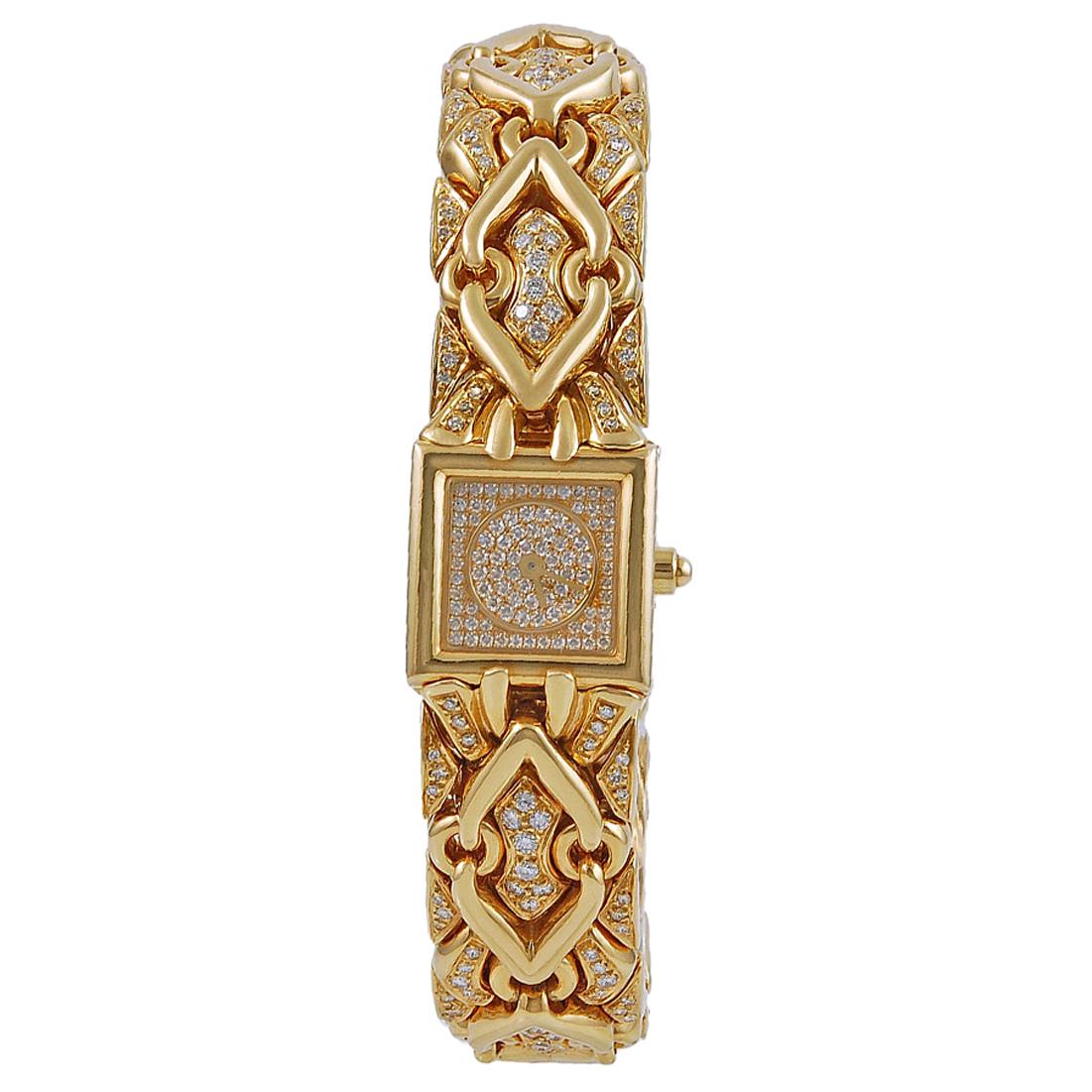 Bulgari Diamond Trika Gold Watch