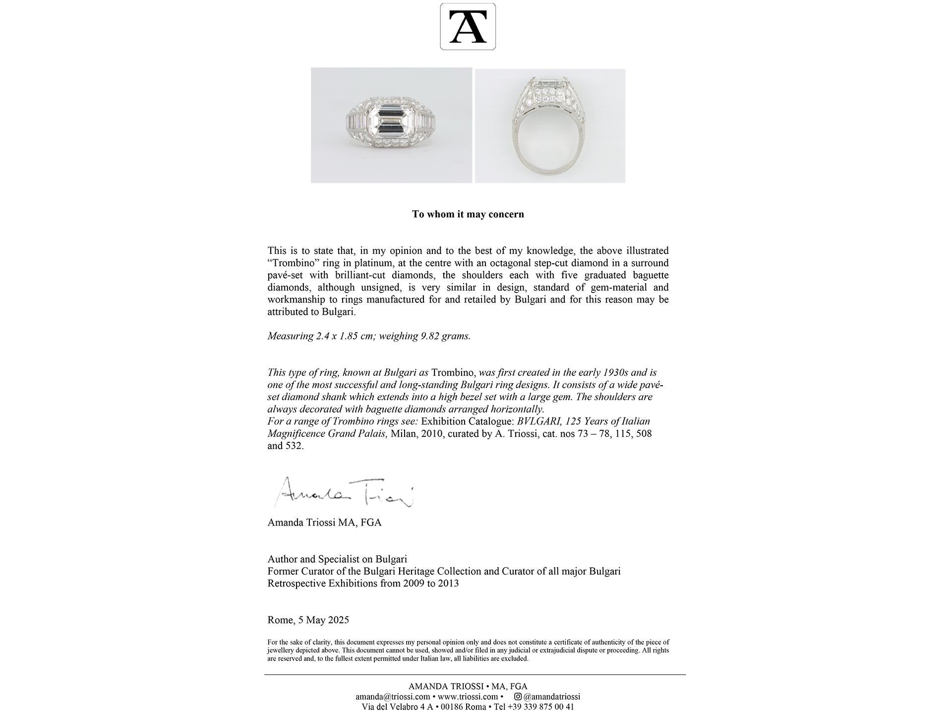 Bulgari diamond Trombino ring. For Sale 3