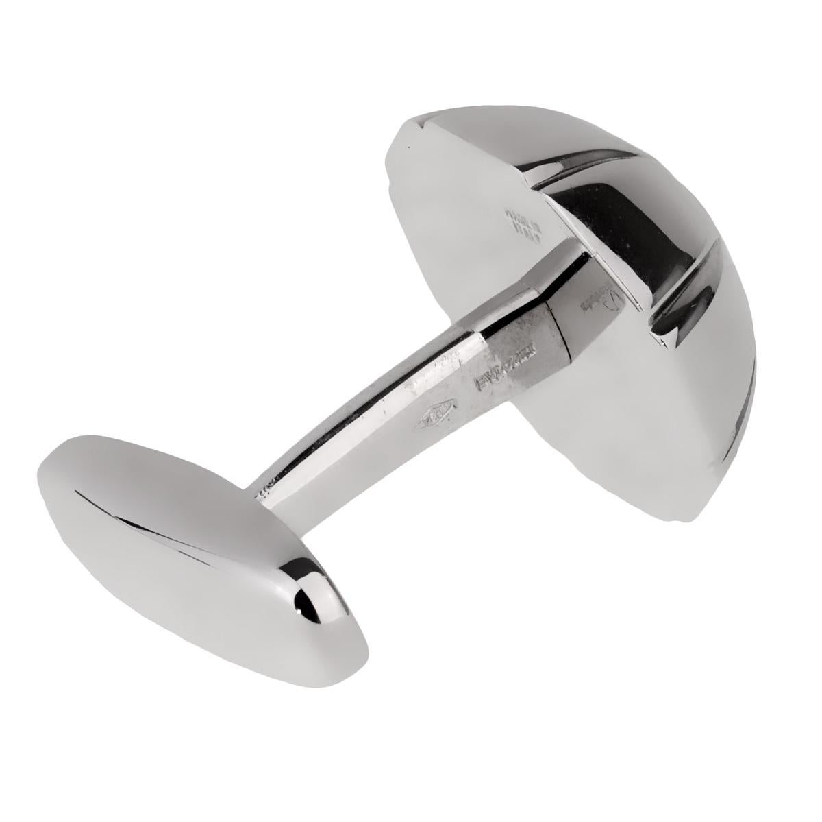 Bulgari Diamond White Gold Cufflinks Herren