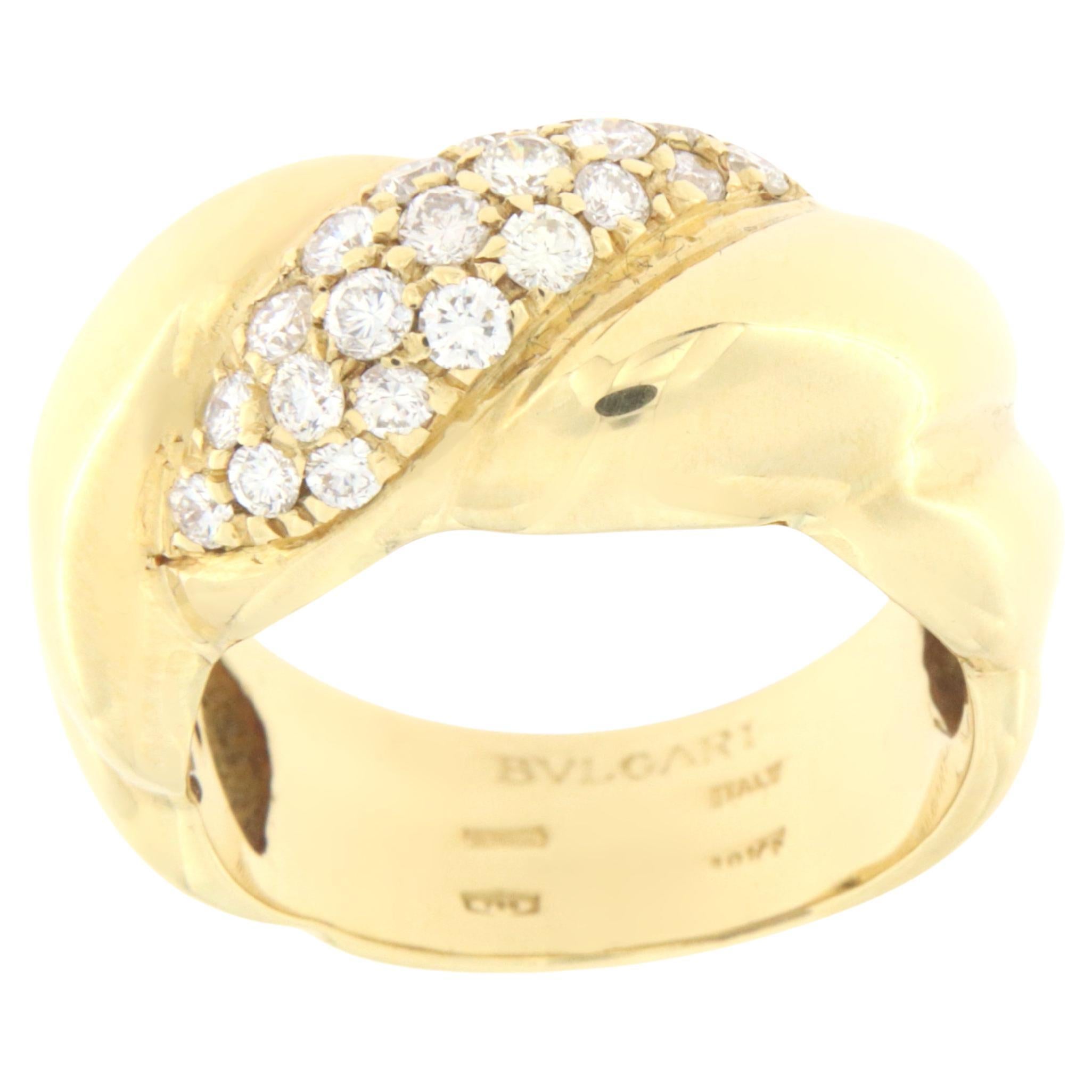 Bulgari Diamonds 18 Karat Yellow Gold Band Ring