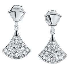 Bulgari Divas’ Dream 0.94ct Diamond Earrings With Pave Diamonds 18K White Gold