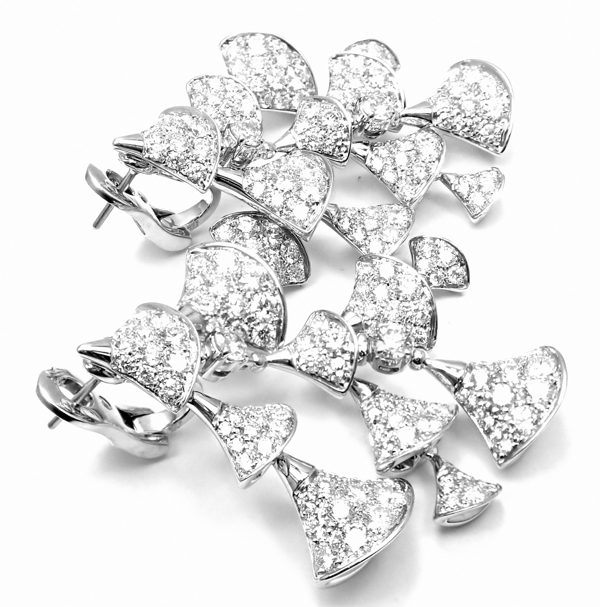 Bulgari Diva's Dream 10.5 Carat Diamond White Gold Drop Earrings 1
