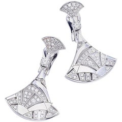 Boucles d'oreilles Bulgari Divas' Dream en or blanc et diamants