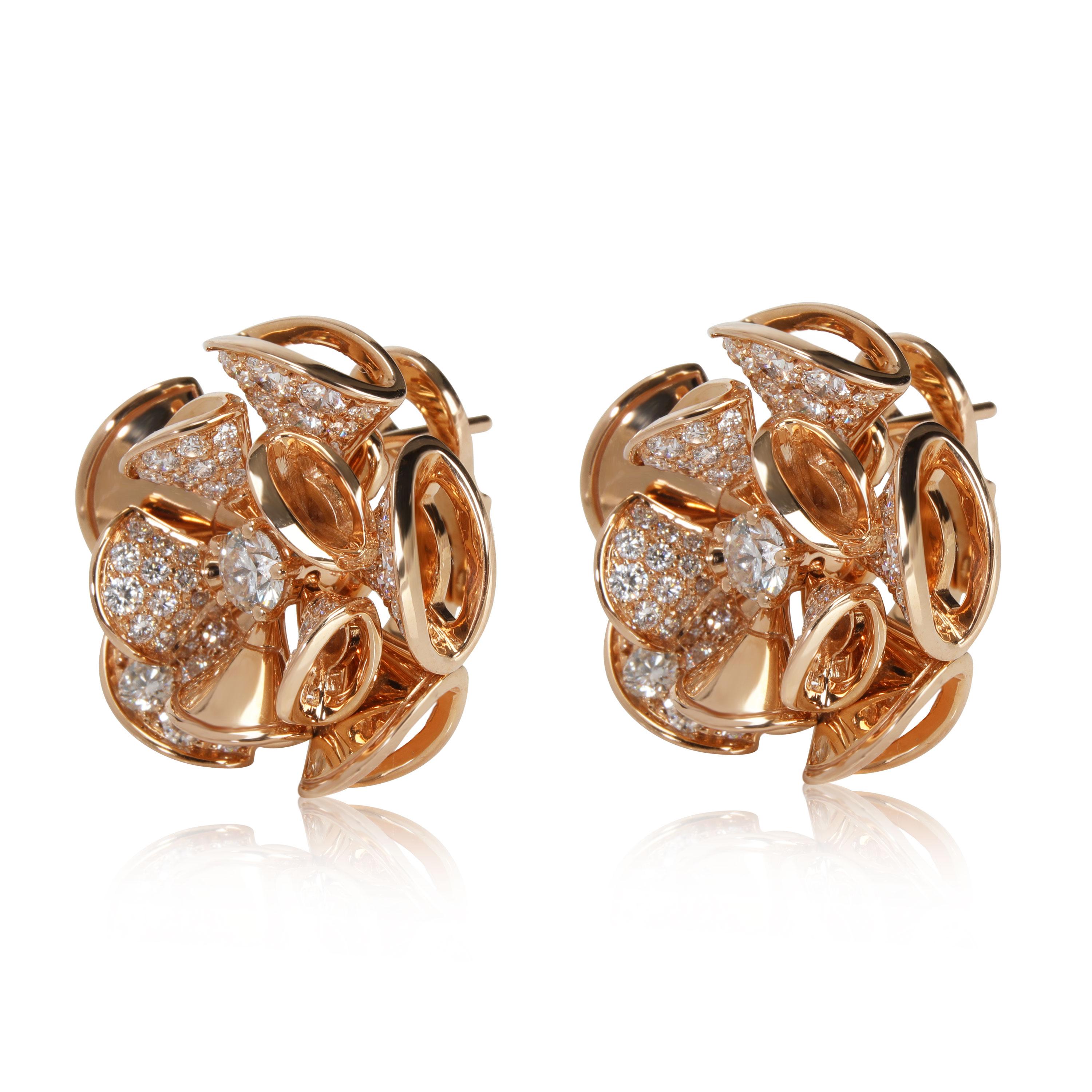 Bulgari Divas' Dream Diamant-Ohrringe aus 18kt Rose Gold 2,6 CTW im Zustand „Hervorragend“ im Angebot in New York, NY