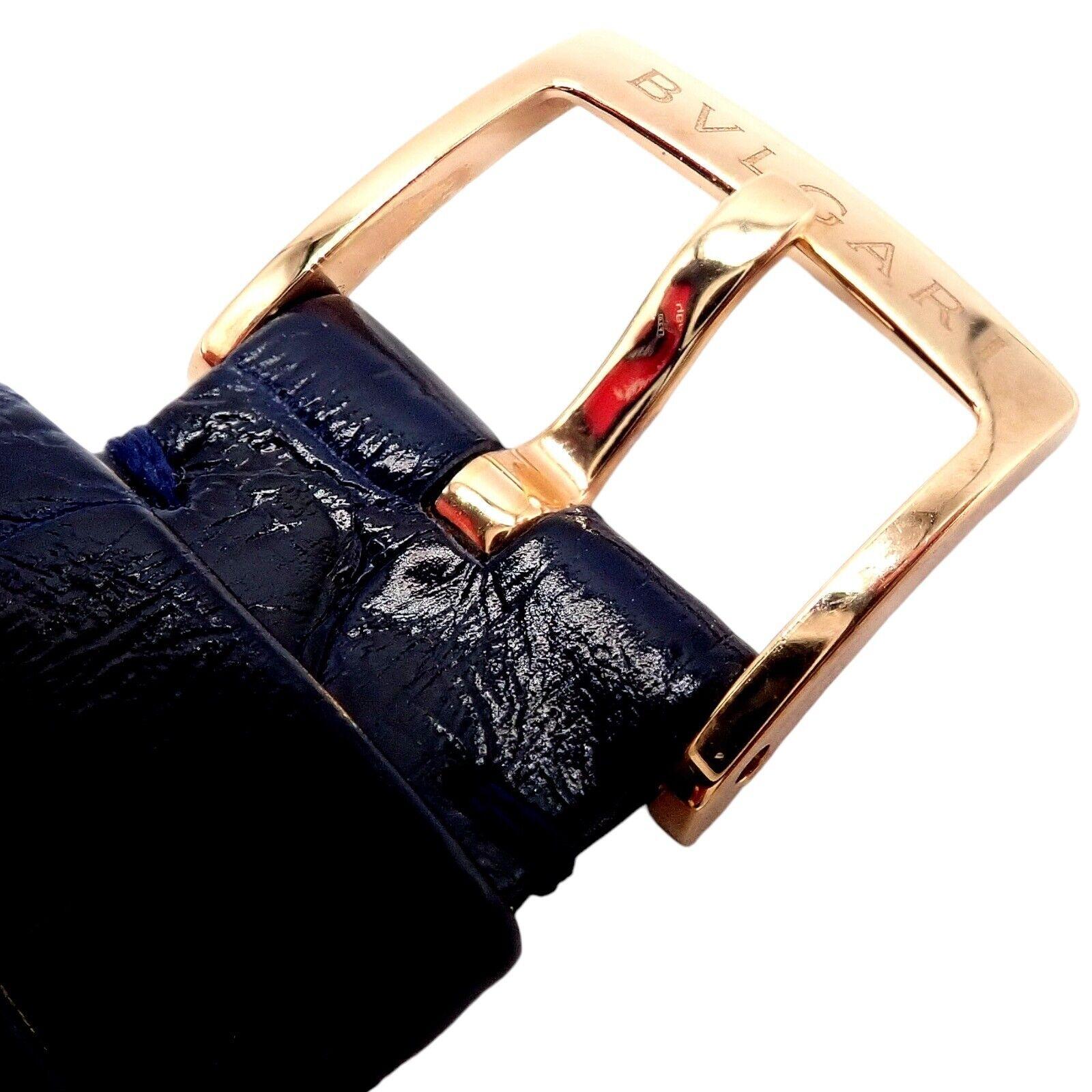 Bulgari Divas Dream Montre de nuit romaine automatique en or rose avec diamants et saphirs en vente 10