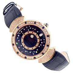 Bulgari Divas Dream Diamond Sapphire Rose Gold Automatic Roman Night Watch