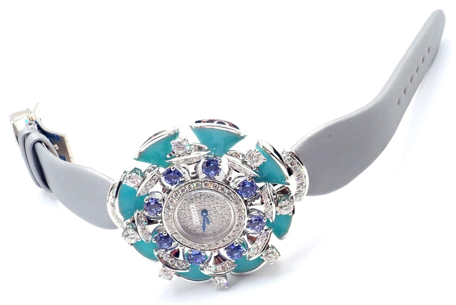 Bulgari Divas Dream Diamond Turquoise Tanzanite White Gold Watch 5