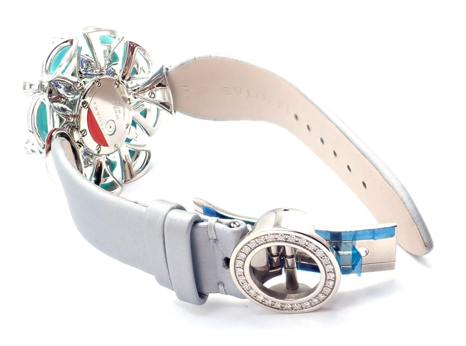 Bulgari Divas Dream Diamond Turquoise Tanzanite White Gold Watch 6