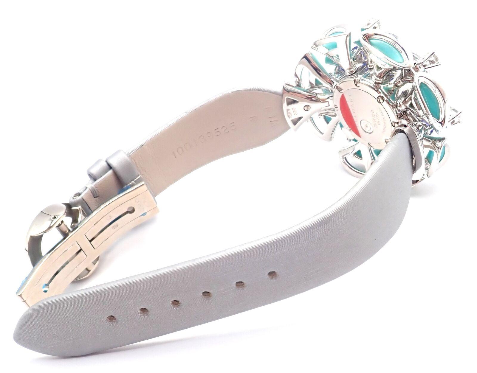 Bulgari Divas Dream Diamond Turquoise Tanzanite White Gold Watch 7