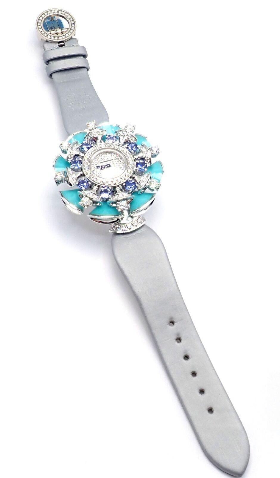 Bulgari Divas Dream Diamond Turquoise Tanzanite White Gold Watch 2