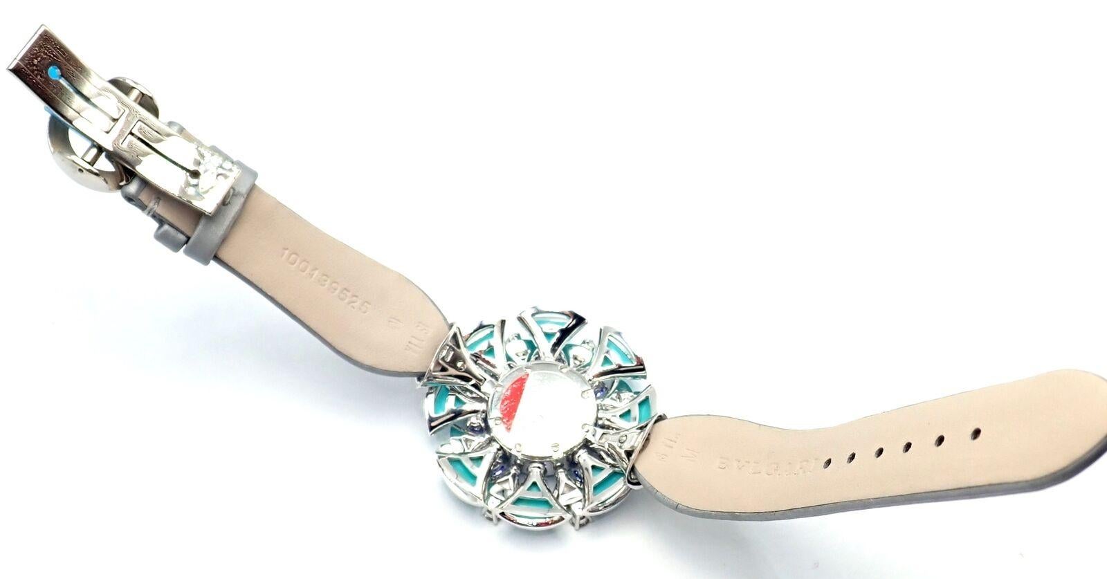 Bulgari Divas Dream Diamond Turquoise Tanzanite White Gold Watch 3
