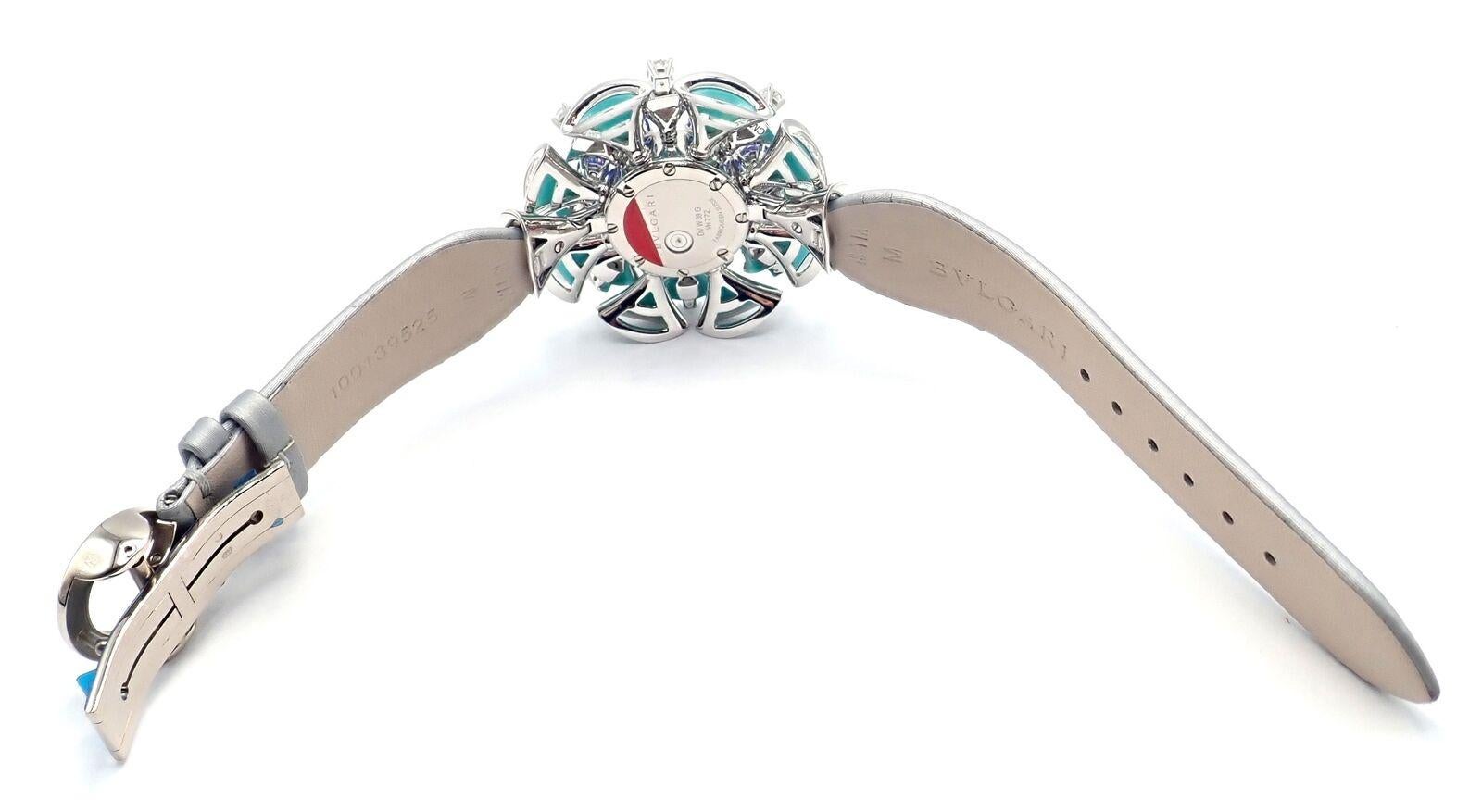 Bulgari Divas Dream Diamond Turquoise Tanzanite White Gold Watch 4