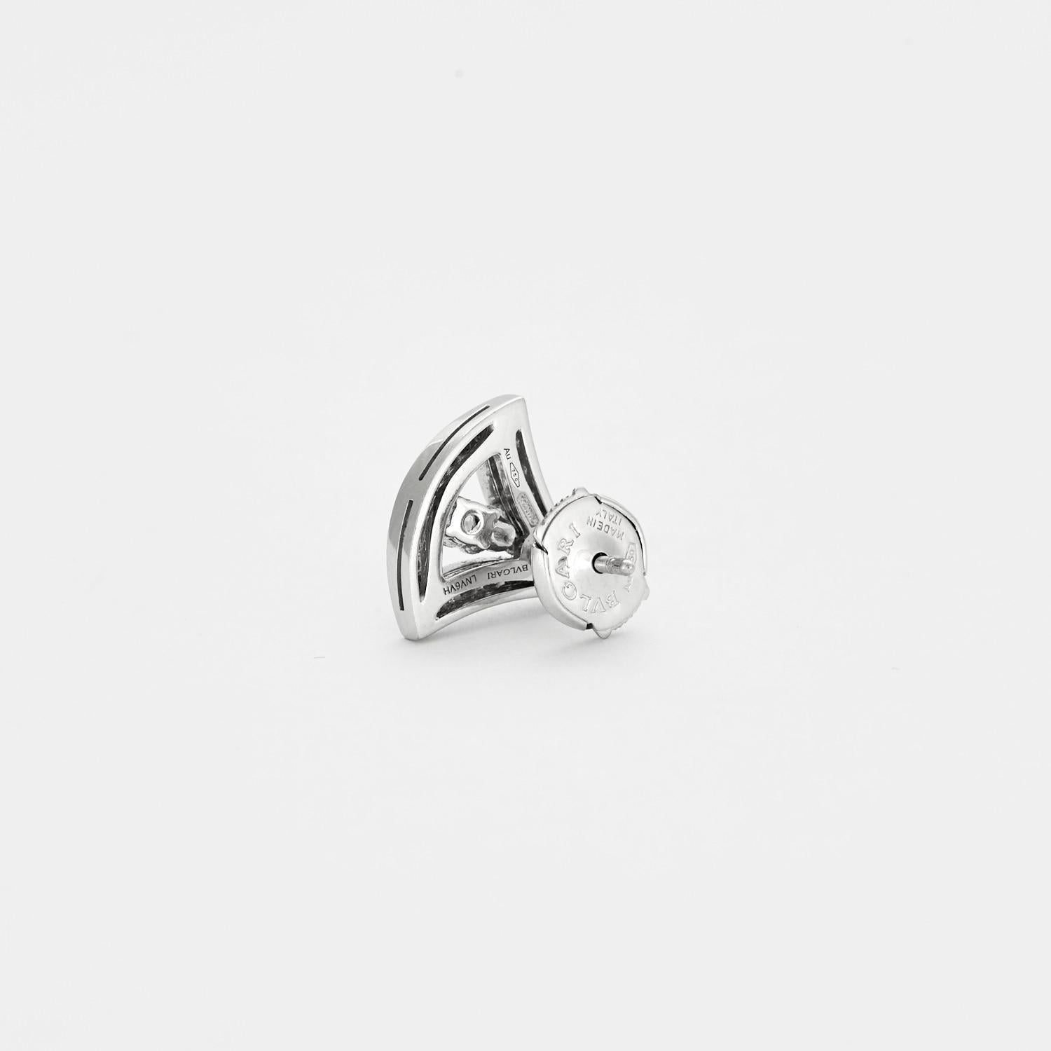 BULGARI - Diva's Dream earrings in white gold and diamonds In Excellent Condition In PARIS, FR