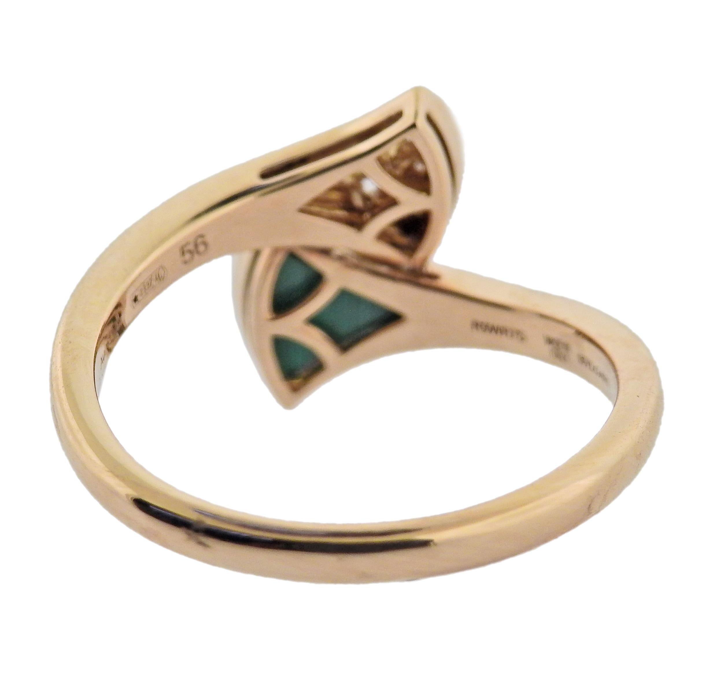 Diva''s Dream Malachit-Diamant-Ring aus Roségold 128711 im Zustand „Neu“ im Angebot in Lambertville, NJ