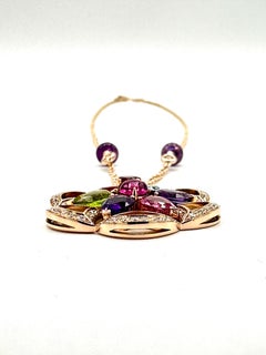 Bulgari Divas' Dream Necklace in Pink Gold Diamonds and Colored Stones