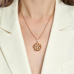 BULGARI Diva's Dream flower necklace in rose gold and diamonds
