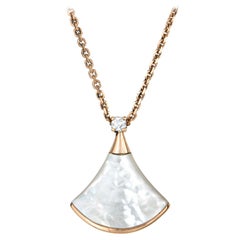 Bulgari Divas Dream Halskette Perlmutt Diamant 18 Karat Gold Pre Owned