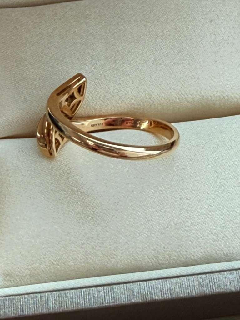 Bulgari Anillo Sueño Divas Oro rosa 18k Engastado Con 0,17ct Diamantes Pave Talla 53 en venta 1