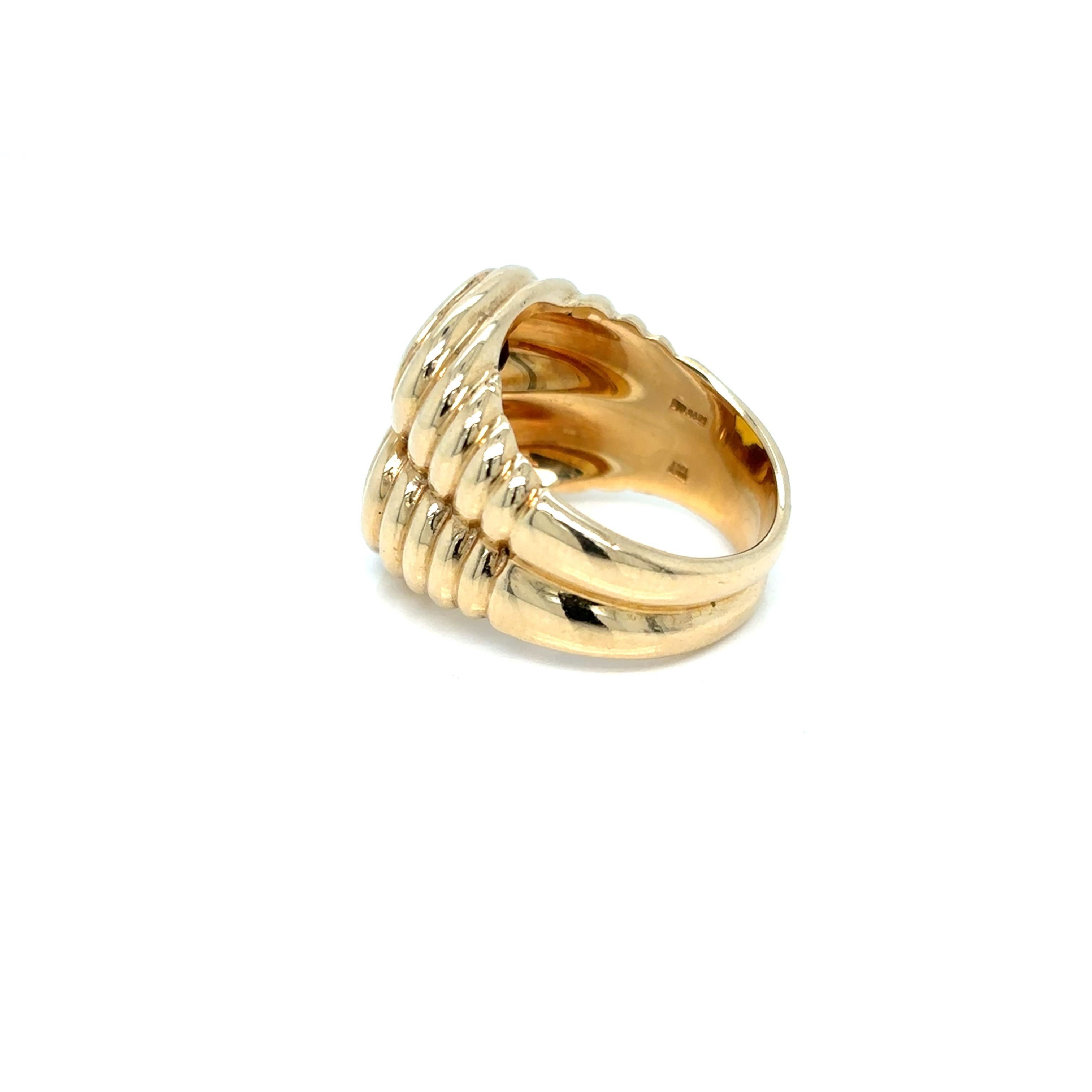 Bulgari Doppio Baccellato Citrine & Amethyst Gold Ring 2