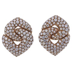 Bulgari Doppio Cuore 11 Carat Diamond Gold Earrings