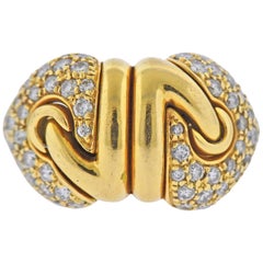 Bulgari Doppio Cuore Diamantring aus Gold mit Diamant