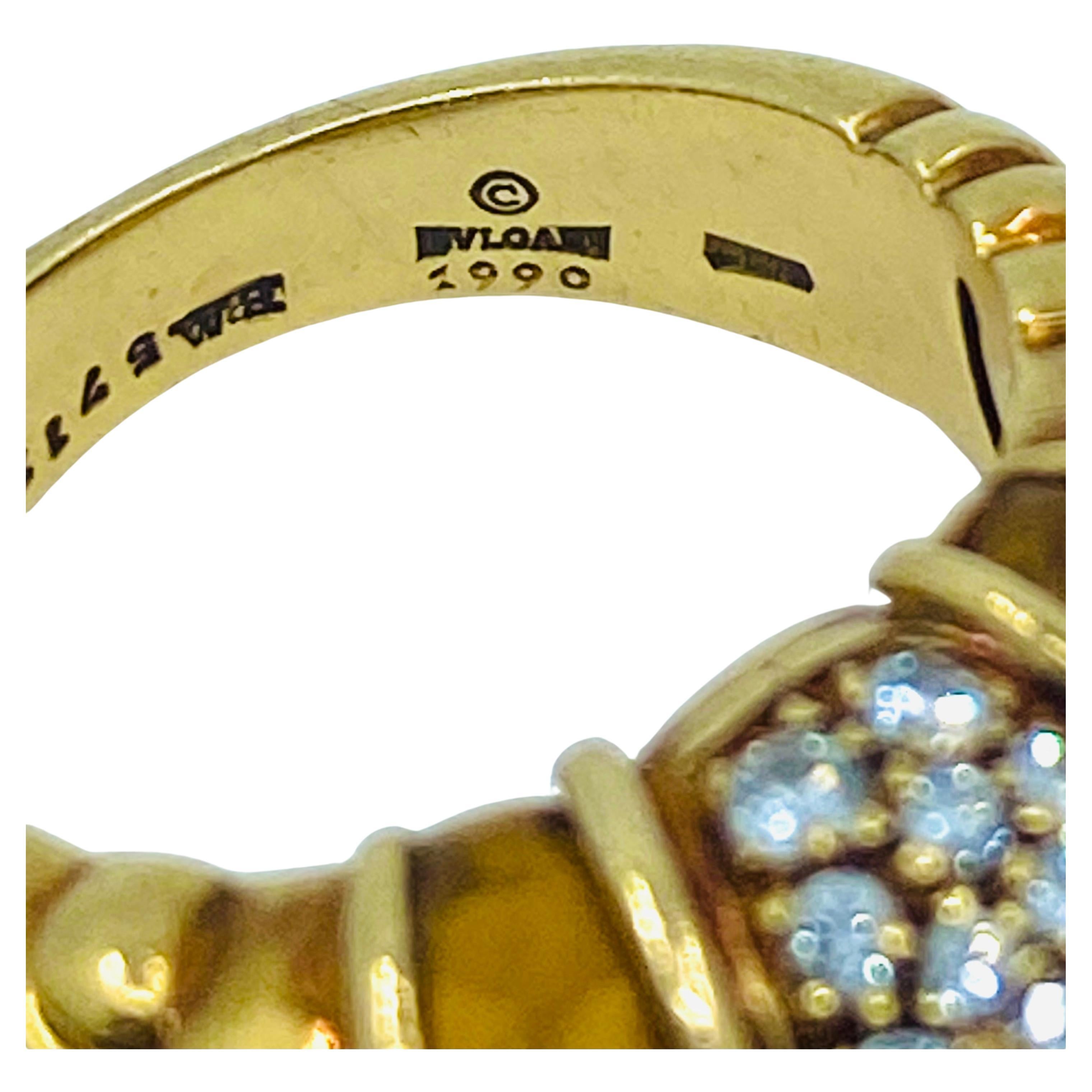 Bulgari Doppio Cuore Ring Diamond Citrine For Sale 6
