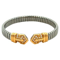 Bulgari Doppio Cuore Tubogas Diamonds Bangle